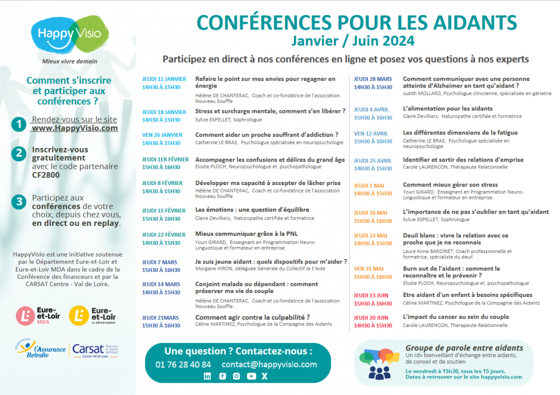 programme conférences aidants